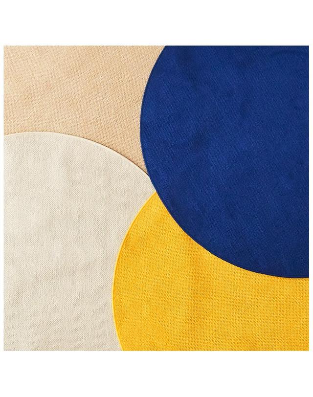 바이빔 워셔블 포인트 원형러그 100cm 4colors 착용컷