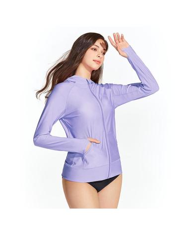 테슬라 솔리드 래쉬가드 집업 후드긴팔 수영복 TM-FSZ02