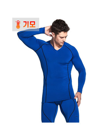 테슬라 기모 내의 내복 언더레이어 브이넥 긴팔 TM-YUV55