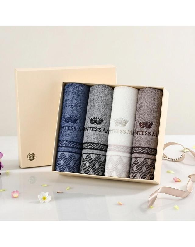 송월 송월타올 카운테스마라 클래스 수건 4매 선물세트 답례품 착용컷