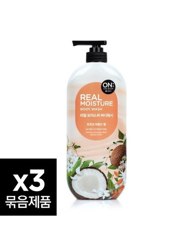 온더바디 리얼모이스처 바디워시 900g*3개 아몬드