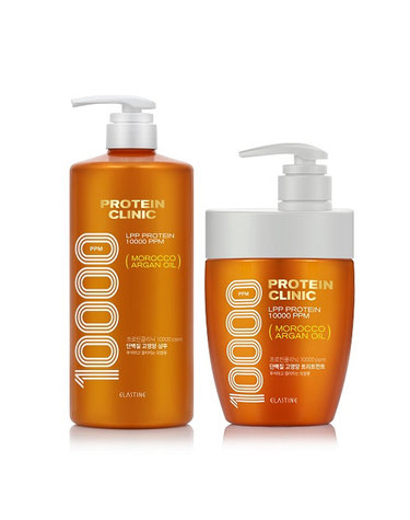 엘라스틴 프로틴클리닉 고영양샴푸1000ml 1개+트리트먼트 1개
