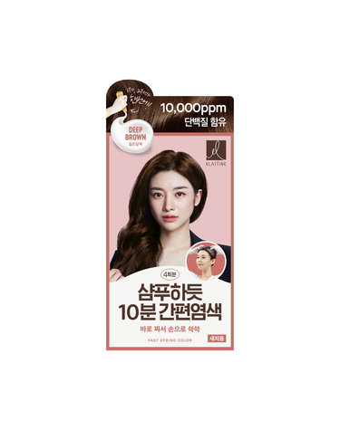 엘라스틴 샴푸하듯 10분 간편염색 80G 짙은갈색