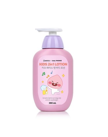 LG생활건강 카카오 키즈 2in1페이스 앤 바디로션 어피치(390ml)