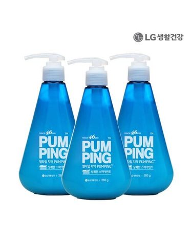 페리오 펌핑치약 스피아민트향 285g X 3개