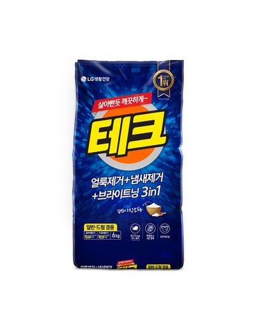 테크 3in1 분말세제 세탁세제 일반드럼 겸용 리필 6KG