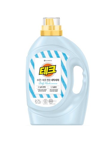 테크 수건 속옷 액체세제 일반드럼 겸용 용기 2.7L