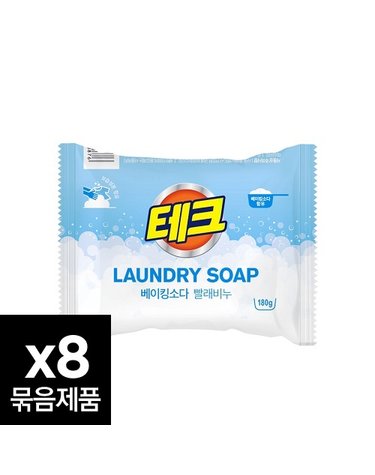 테크 베이킹소다 세탁비누 180G X 8개