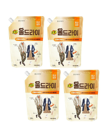 테크 울드라이 중성세제 오리지널 리필 1.3L X 4개