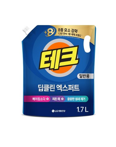 테크 딥클린 액체세제 일반 리필 1.7L