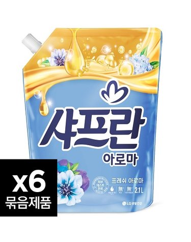샤프란 아로마 프레쉬 아로마 리필 2.1L X 6개