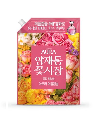 아우라 30일지속 초고농축 퍼퓸캡슐 섬유유연제 1.7L리필  양재동꽃시장