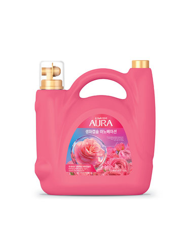 아우라 생화캡슐 5.5L 대용량섬유유연제 피오니로즈