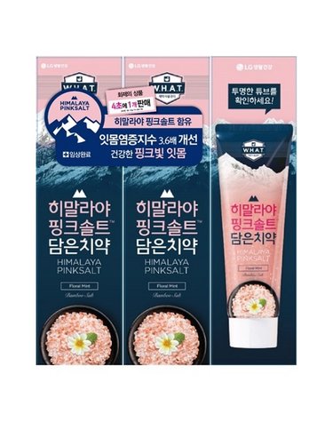 히말라야핑크솔트 튜브치약 100g*3(플로럴)