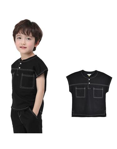 [보리보리] 데일리헨리넥반팔셔츠