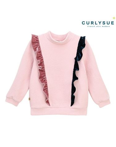 [보리보리] 벨벳 프릴티셔츠기모 CNW1GATS07PI