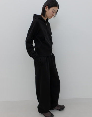 HEART STITCH SWEAT PANTS / BLACK