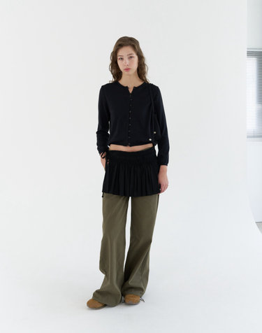 SKIRT WRAP BELT / BLACK