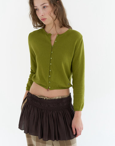 SKIRT WRAP BELT / BROWN