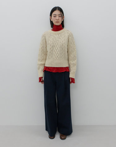 COTTON GURKHA PANTS / NAVY