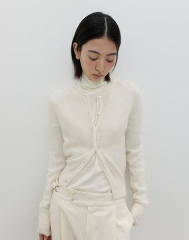 ALPACA SHEER CARDIGAN / IVORY