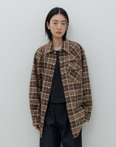 WESTERN CHECK SHIRT / BROWN