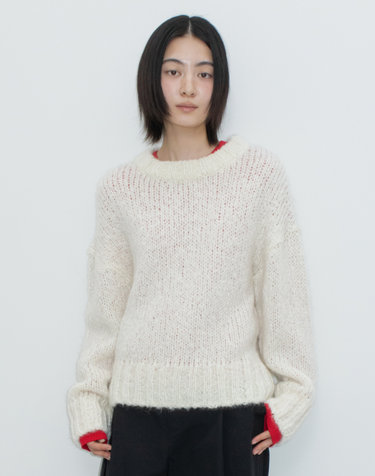 HANDMADE LOOSE FIT SWEATER / IVORY