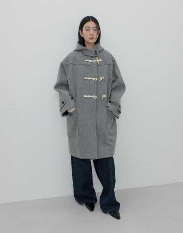 LONG DUFFLE COAT / GREY