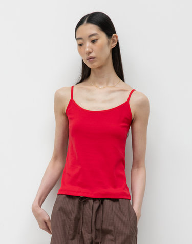 SLIM FIT BASIC SLEEVELESS / RED