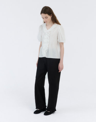 FRILL PANTS / BLACK