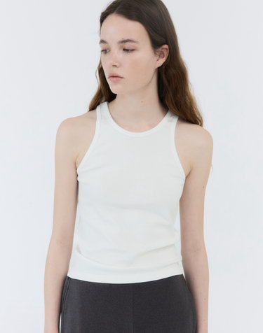 KENNY SLIM SLEEVELESS TOP / WHITE