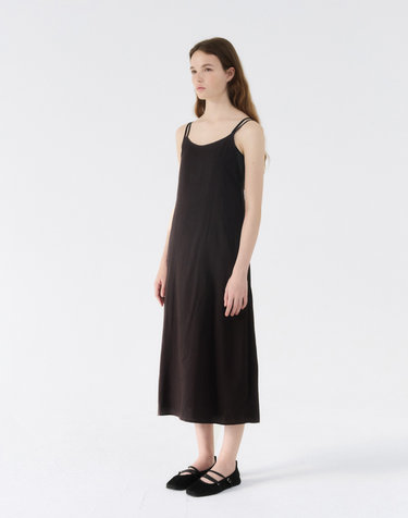 LAYERED STRAP DRESS / BLACK