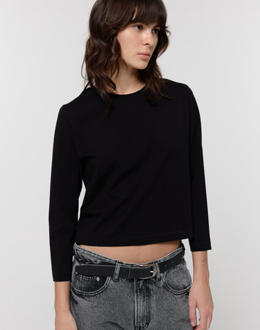 8 SINGLE STITCH TOP / BLACK