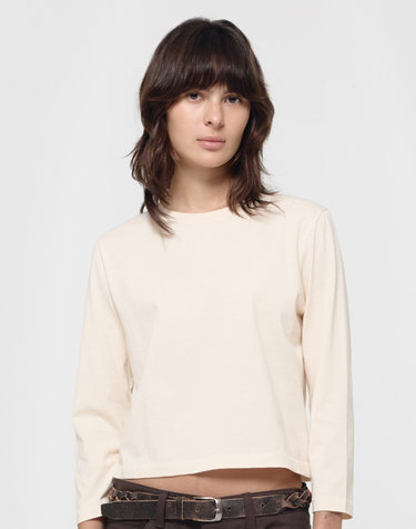 8 SINGLE STITCH TOP / CREAM