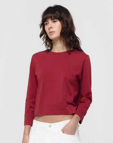 8 SINGLE STITCH TOP / WINE