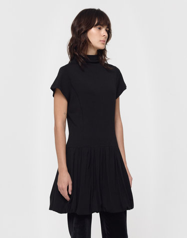 JERSEY PUMPKIN DRESS / BLACK