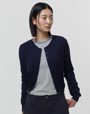 CASHMERE ANG CARDIGAN / NAVY