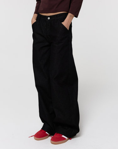 WIDE CINCH-BACK JEAN / BLACK