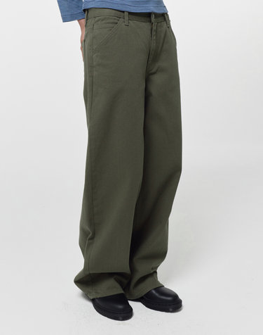 WIDE CINCH-BACK JEAN / KHAKI