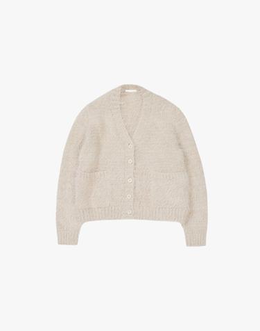 HAIRY BOUCLE CARDIGAN / BEIGE