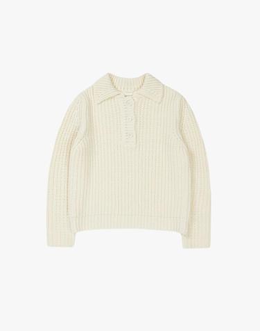 BULKY COLLAR KNIT / IVORY