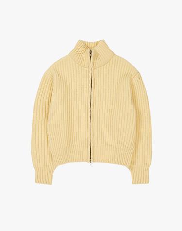 BULKY ZIP-UP KNIT / BUTTER