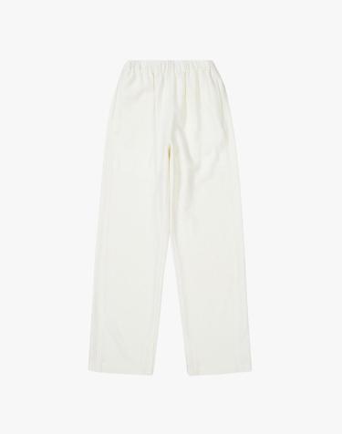 WOOL BOUCLE BANDING PANTS / IVORY