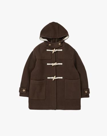 HALF DUFFLE COAT / BROWN