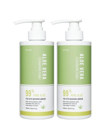 코스메이트 네이처 알로에베라 클렌징폼 500ml 2개