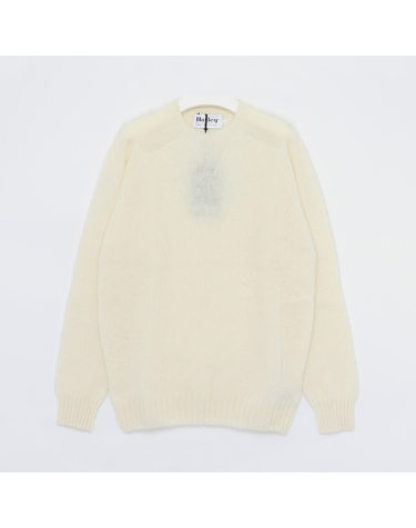 할리오브스코틀랜드 26FW 쉐기독 클래식 울 남성 니트 M3834 7 SHAGGY SNOW WHITE