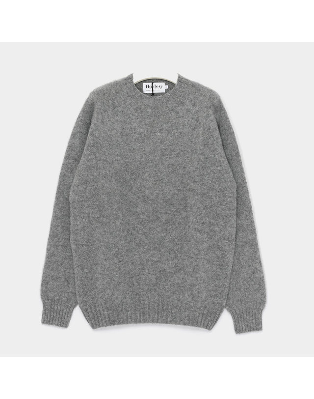 할리오브스코틀랜드 할리오브스코틀랜드 26FW 쉐기독 클래식 울 남성 니트 M3834 7 SHAGGY MID GREY 착용컷