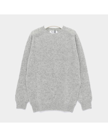 할리오브스코틀랜드 26FW 쉐기독 클래식 울 남성 니트 M3834 7 SHAGGY SILVER