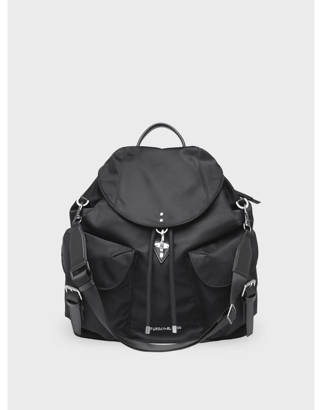 세러데이일레븐 NO.2 SZECHENYI BACKPACK_BLACK 블랙 착용컷
