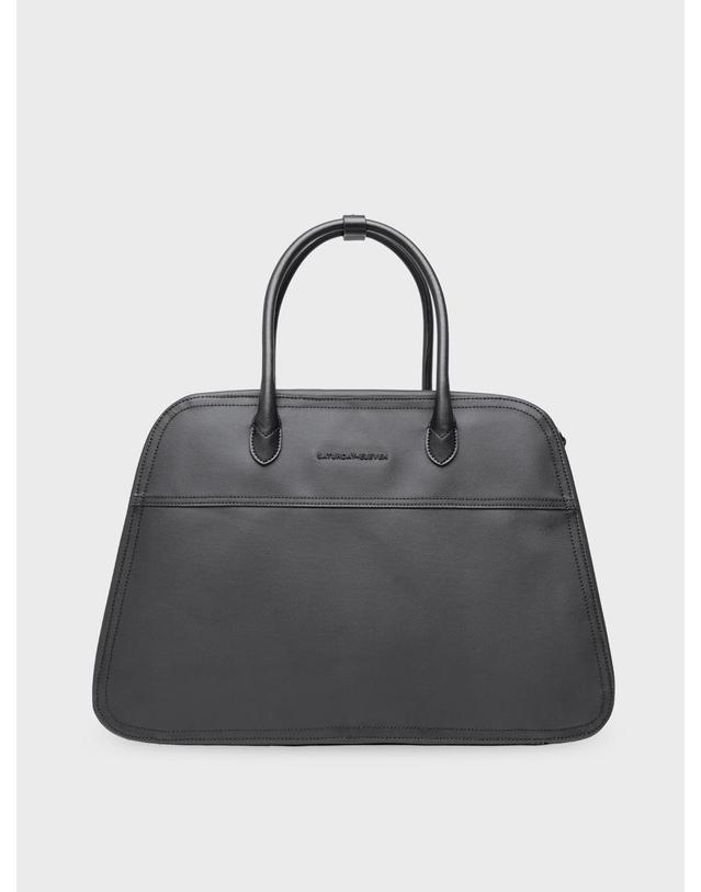 세러데이일레븐 NO.5 NUEVO TOTE BAG_BLACK 블랙 착용컷